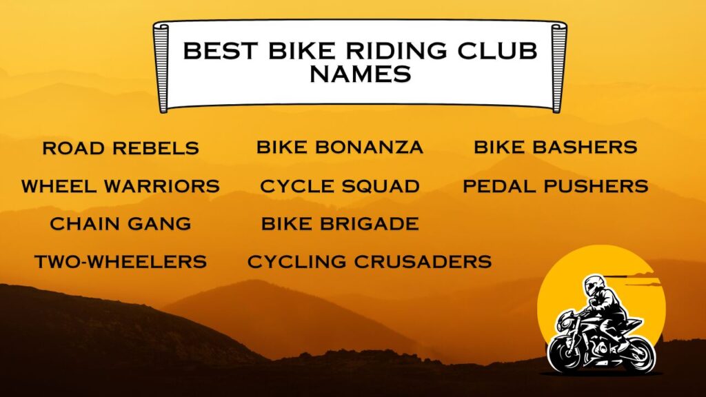 Best Bike Riding Club Names