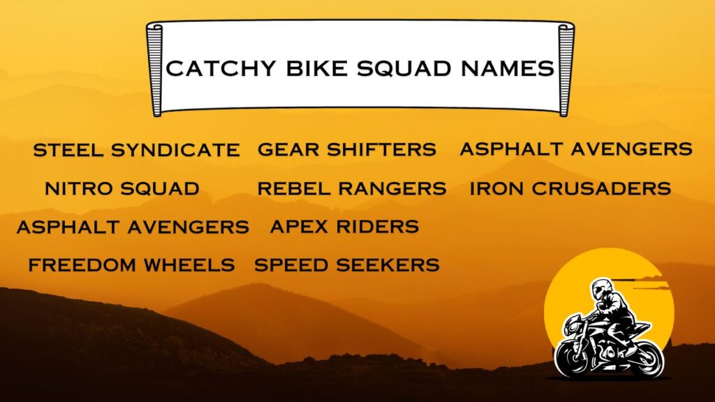 Catchy Bike Squad Names