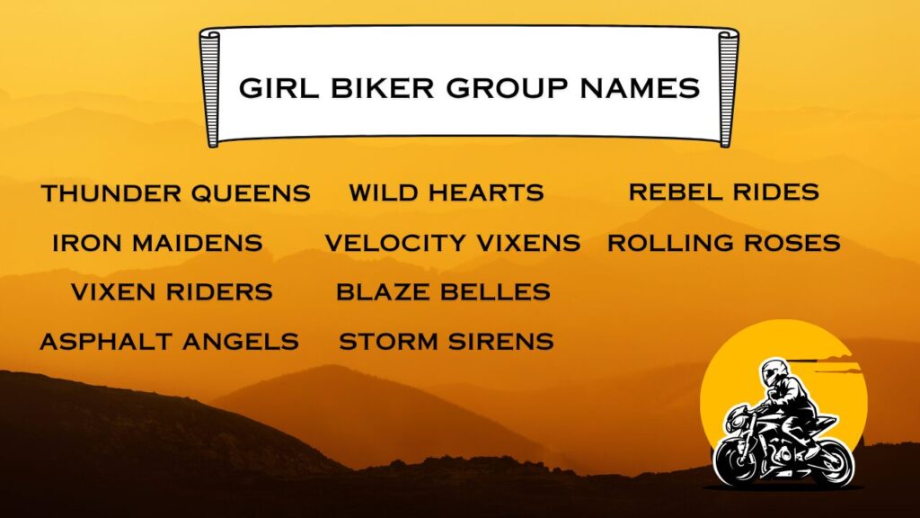 Girl Biker Group Names