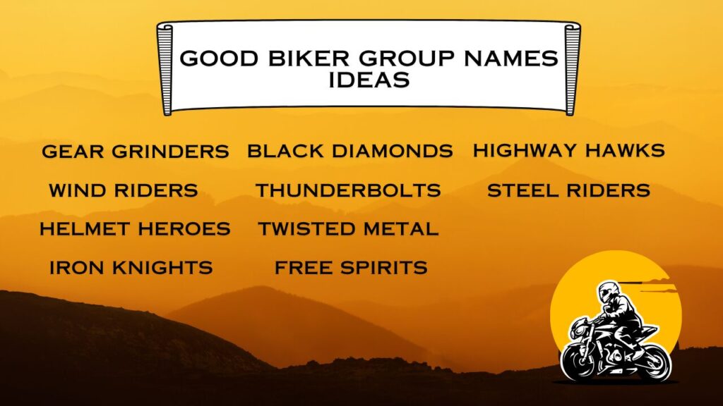 Good Biker Group Names Ideas