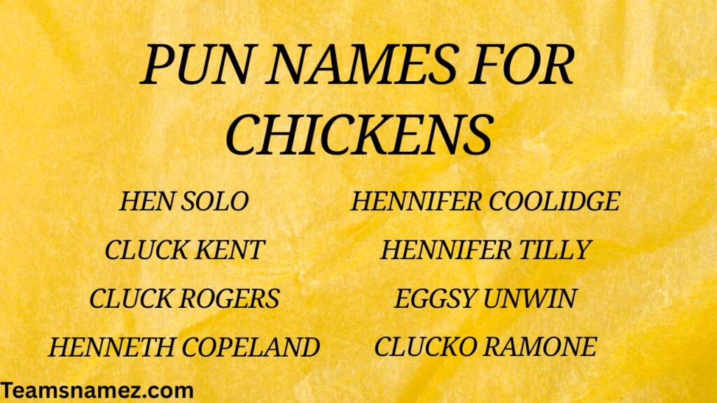 Pun Names for Chickens