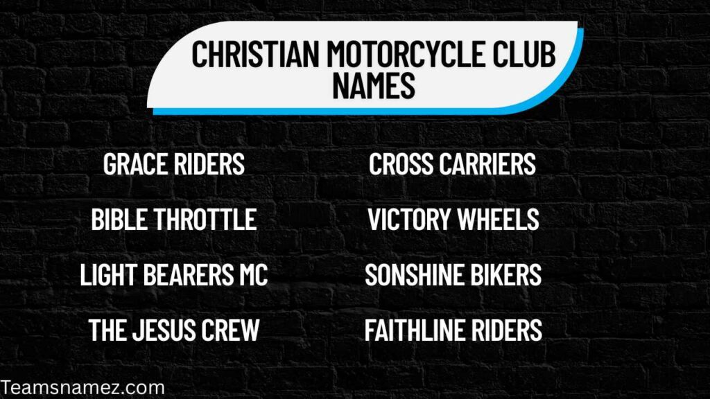 Christian Motorcycle Club Names