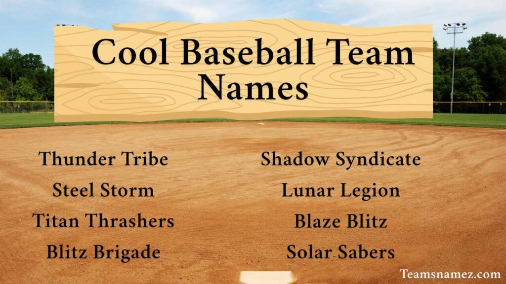 Cool Baseball Team Names