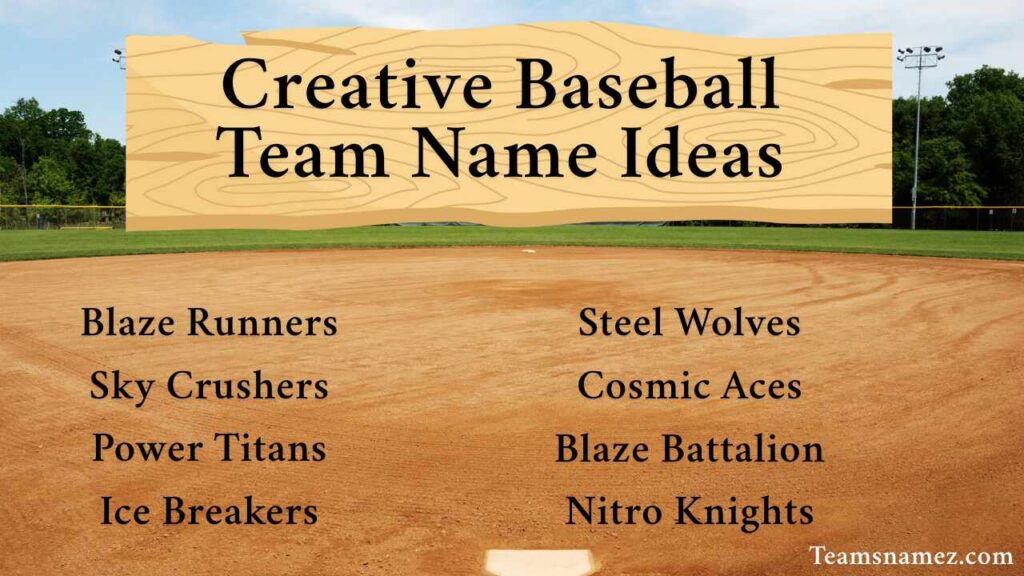 Creative Baseball Team Name Ideas