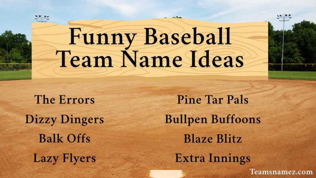 Funny Baseball Team Name Ideas