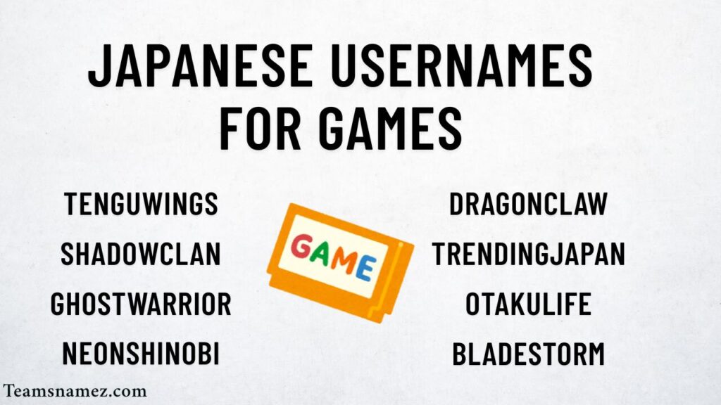 Japanese Usernames for Games