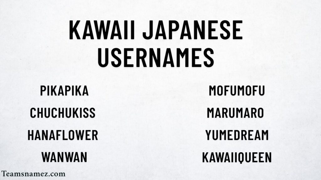 Kawaii Japanese Usernames