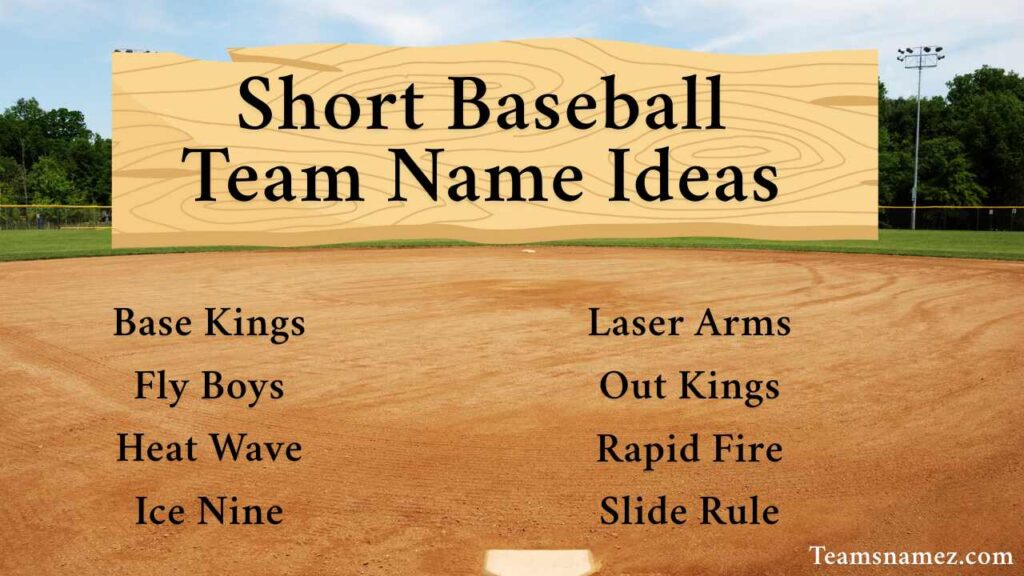 Short Baseball Team Name Ideas