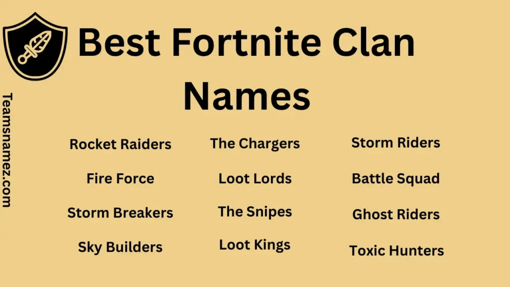 Best Fortnite Clan Names