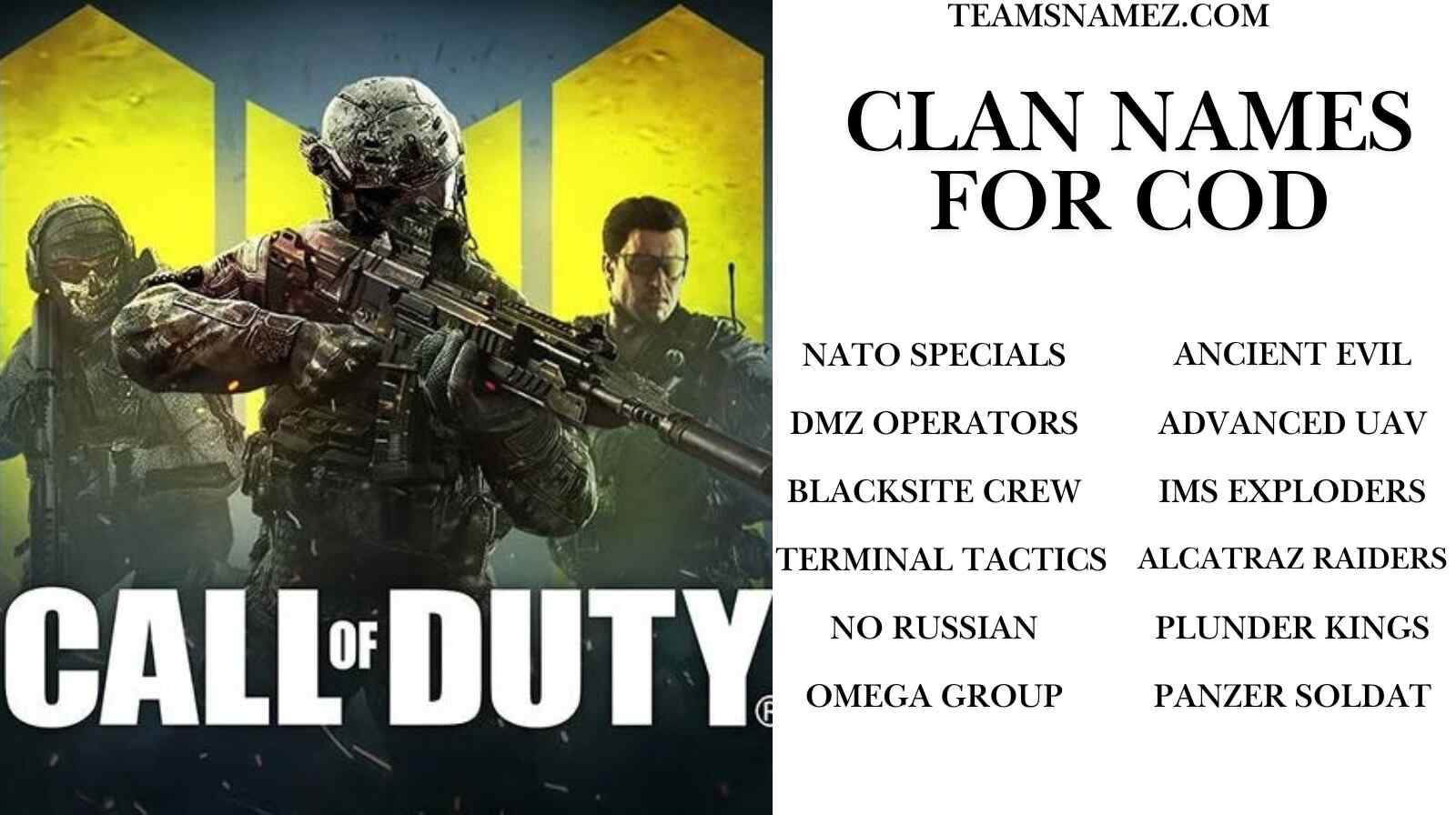 Clan Names for COD