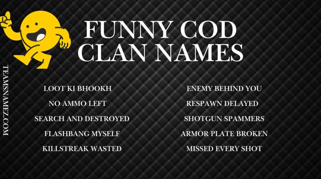 Funny COD Clan Names