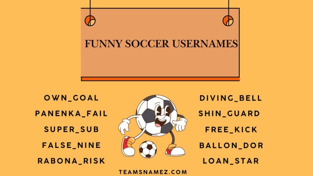 Funny Soccer Usernames ideas