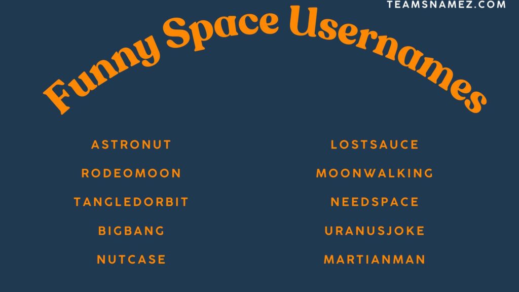 Funny Space Usernames