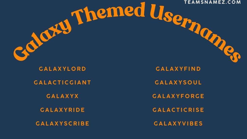 Galaxy Themed Usernames