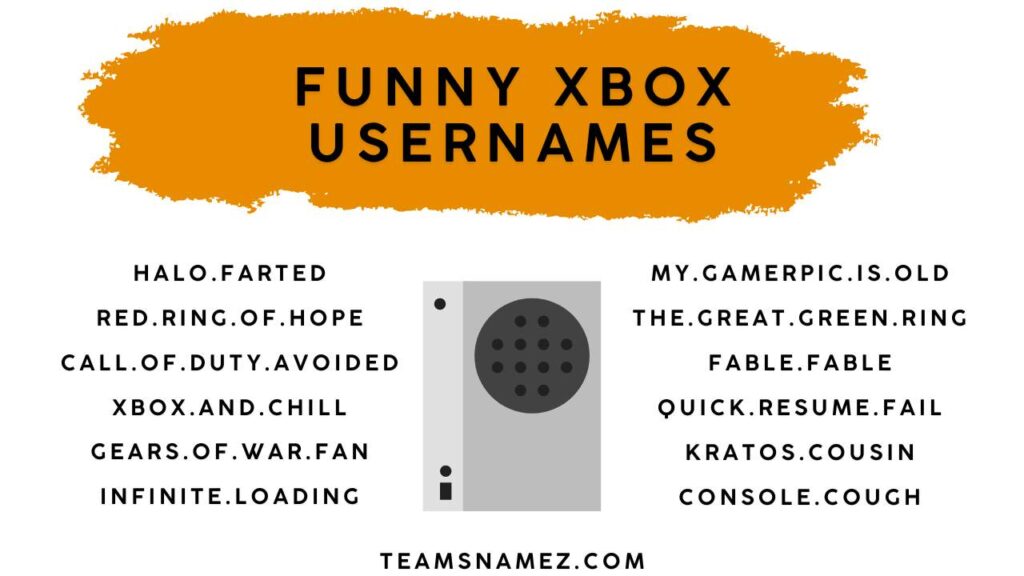Funny Usernames for Xbox