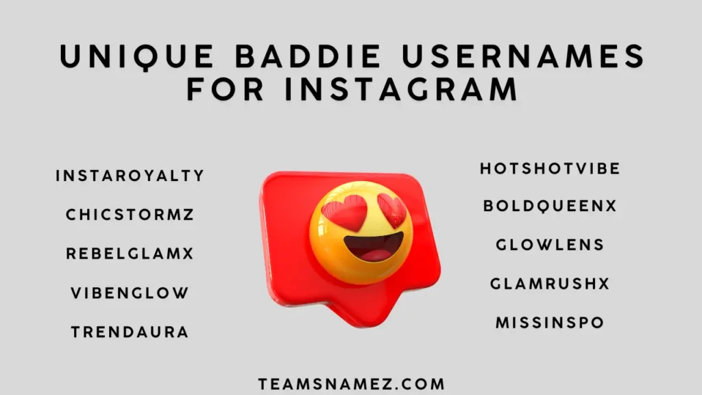Unique Baddie Usernames ideas for Instagram